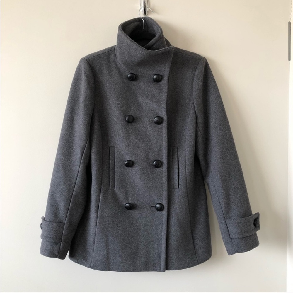 Aritiza “Howell” Wool/Cashmere Dark Grey Peacoat